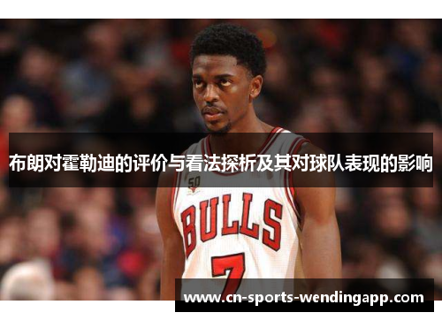 布朗对霍勒迪的评价与看法探析及其对球队表现的影响