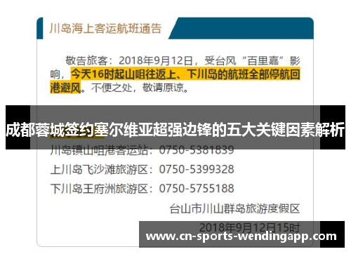 成都蓉城签约塞尔维亚超强边锋的五大关键因素解析