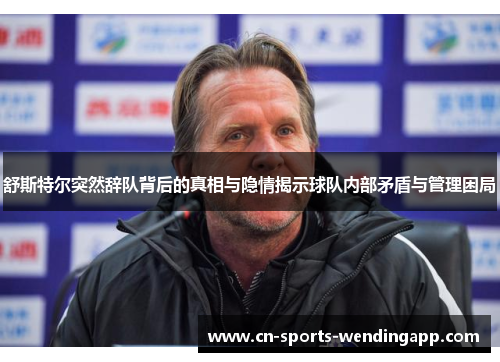 舒斯特尔突然辞队背后的真相与隐情揭示球队内部矛盾与管理困局