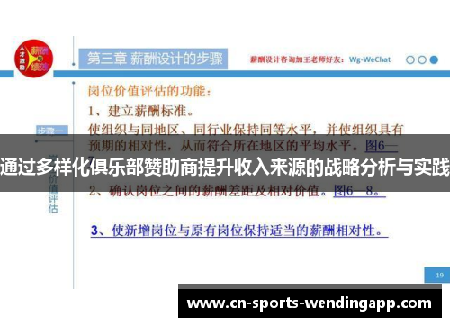通过多样化俱乐部赞助商提升收入来源的战略分析与实践